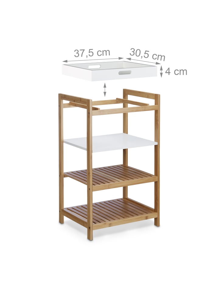 relaxdays Küchenregal in Natur-Weiß - (B)43 x (H)70 x (T)33 cm günstig kaufen onesize