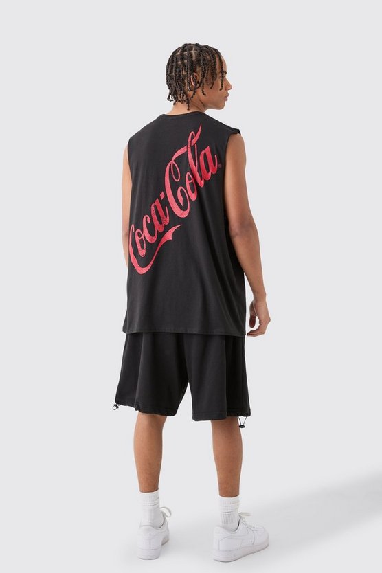 Oversize Tanktop mit lizenziertem Coca Cola Print