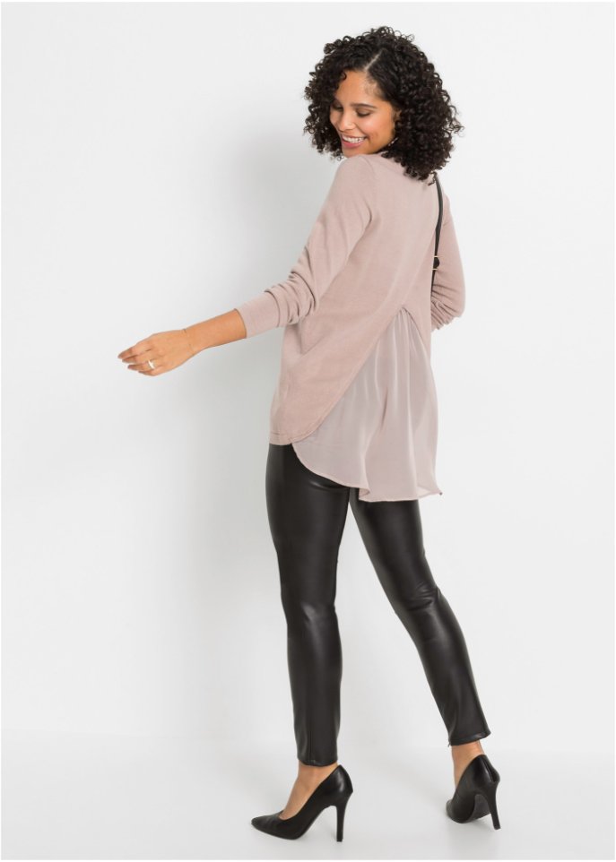 Pullover mit Bluseneinsatz