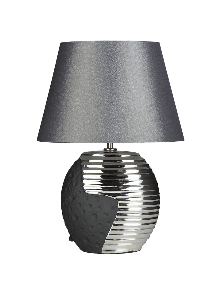 Beliani Tischleuchten ESLA in Grau/Schwarz/Silber - (W) 30 x (H) 41 x (L) 30 cm günstig kaufen onesize