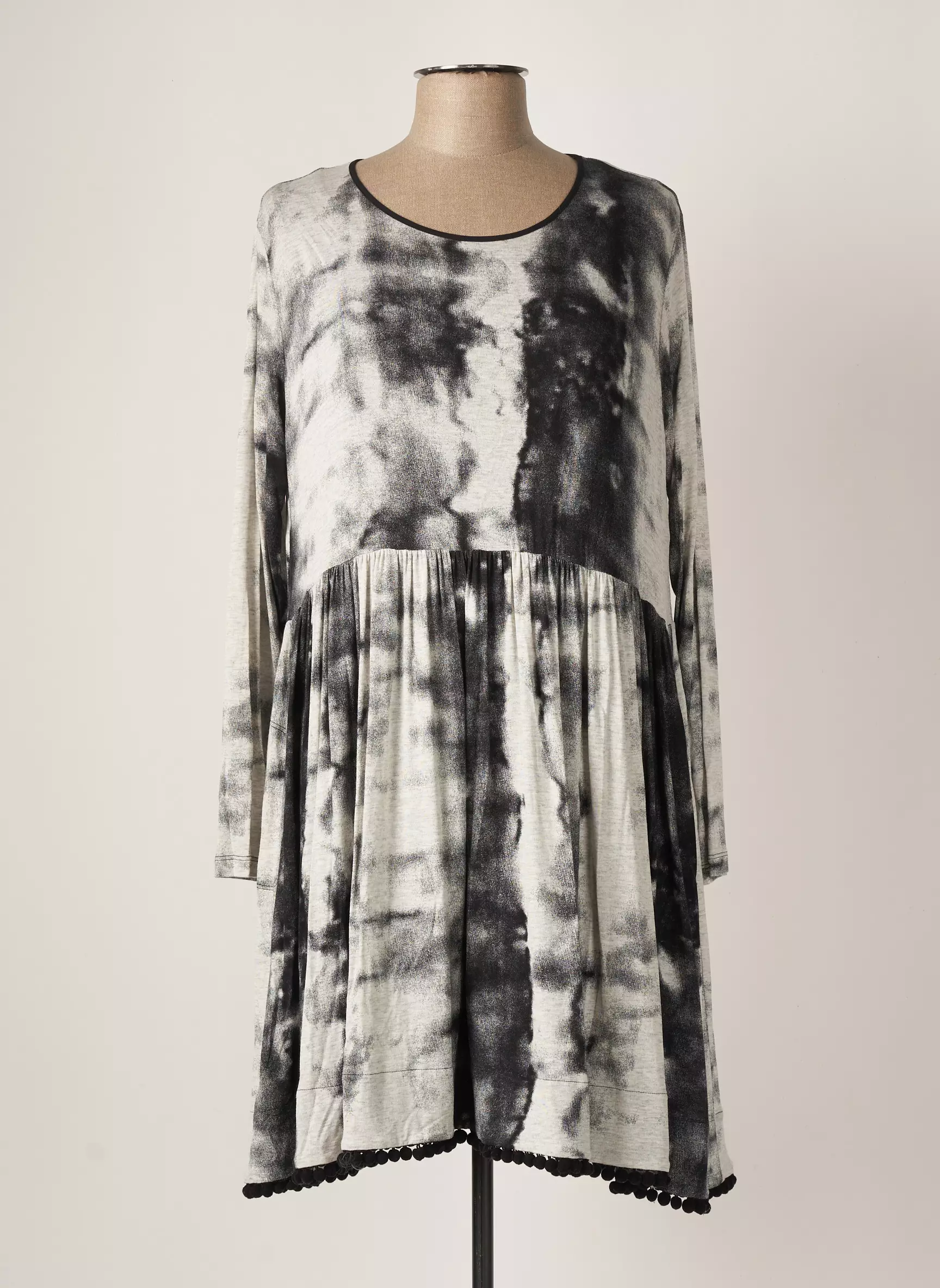 Indies Robes Mi Longues Femme couleur gris