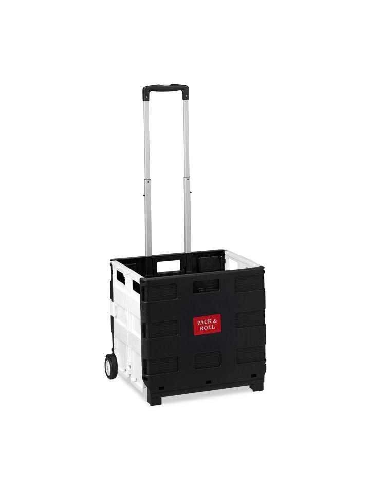 relaxdays Einkaufstrolley in Schwarz/ Grau günstig kaufen onesize