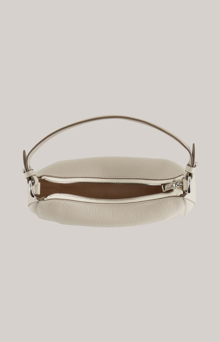 Leder-Schultertasche Estate Loreen in Hellgrau