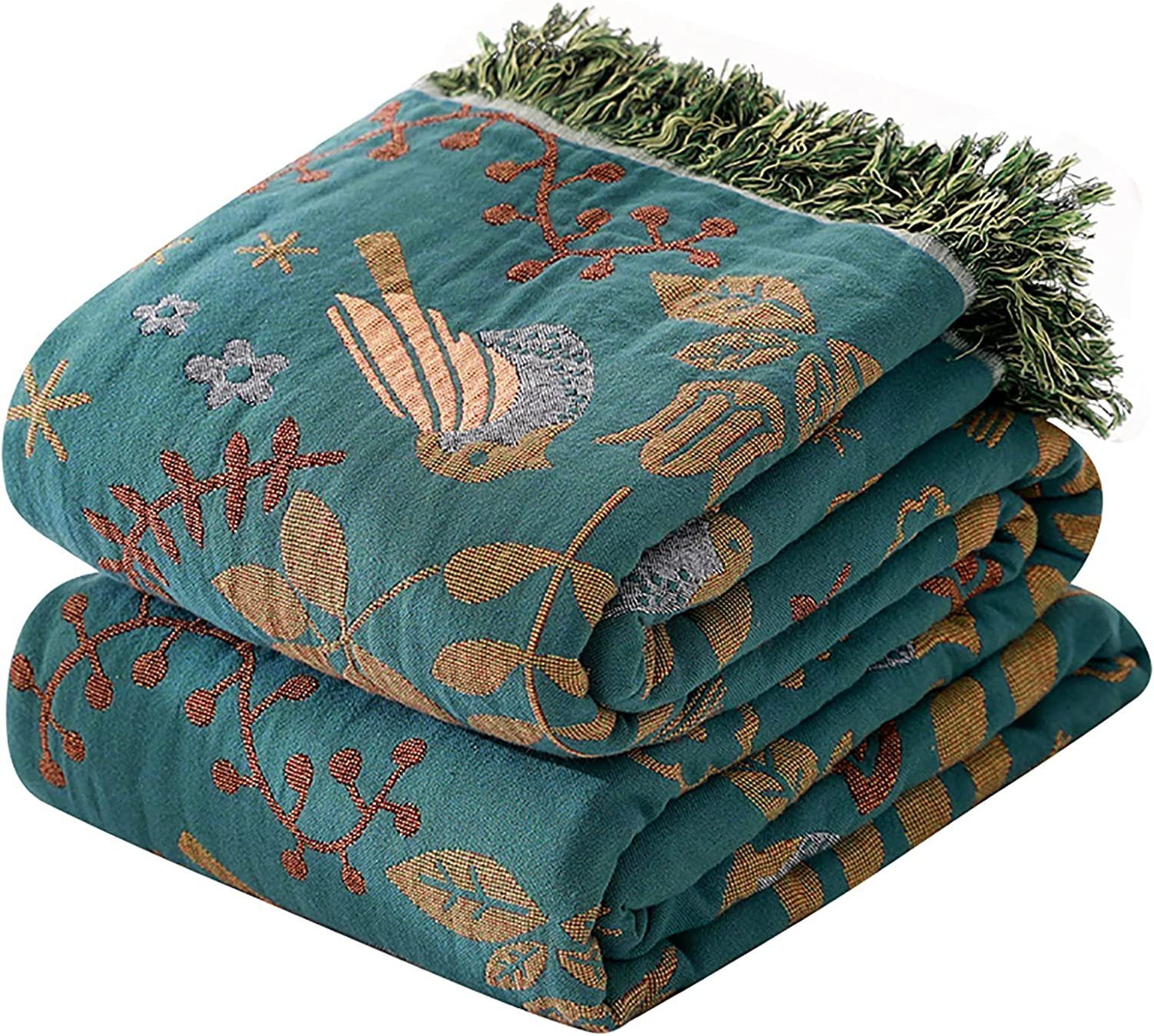 Baumwollbettdecke, Tagesdecke 150x200 cm,Blanket,Bettüberwurf, FeelGlad, Baumwolle