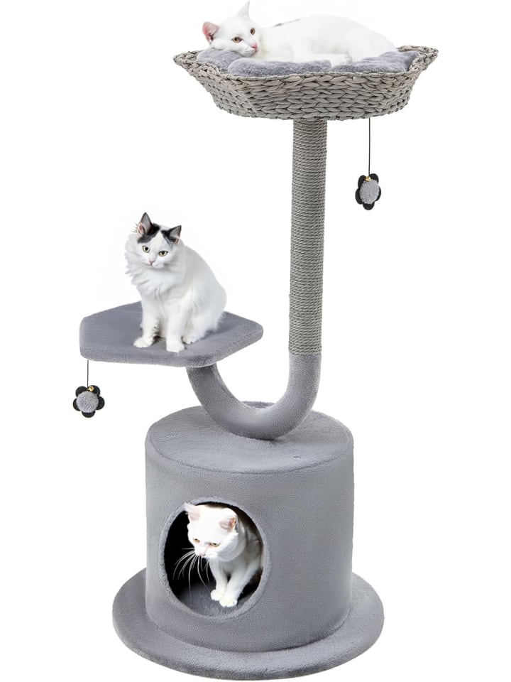 COSTWAY 106 cm Katzenbaum in Grau günstig kaufen onesize