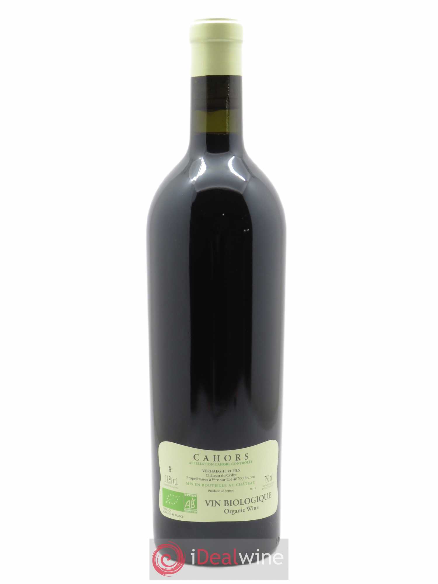Cahors Château du Cèdre Cuvée Le Cèdre Pascal et Jean-Marc Verhaeghe  2016 - Lot de 1 Bouteille
