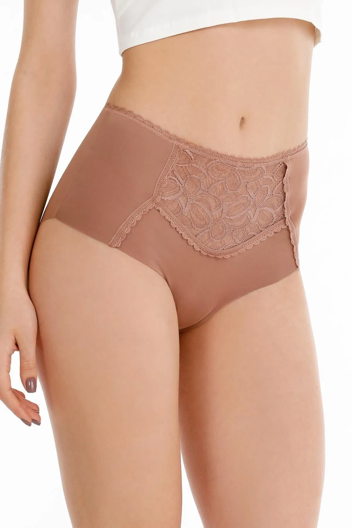 Sensu  Lasergeschnittenes 3-teiliges Höschenset mit Spitze und detaillierter Spitze für Damen – Kts3102