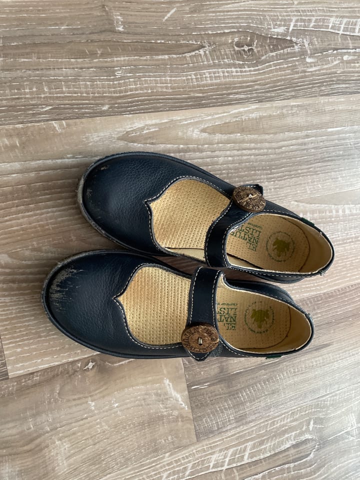 El Naturalista Leder-Ballerinas in Dunkelblau günstig kaufen 32