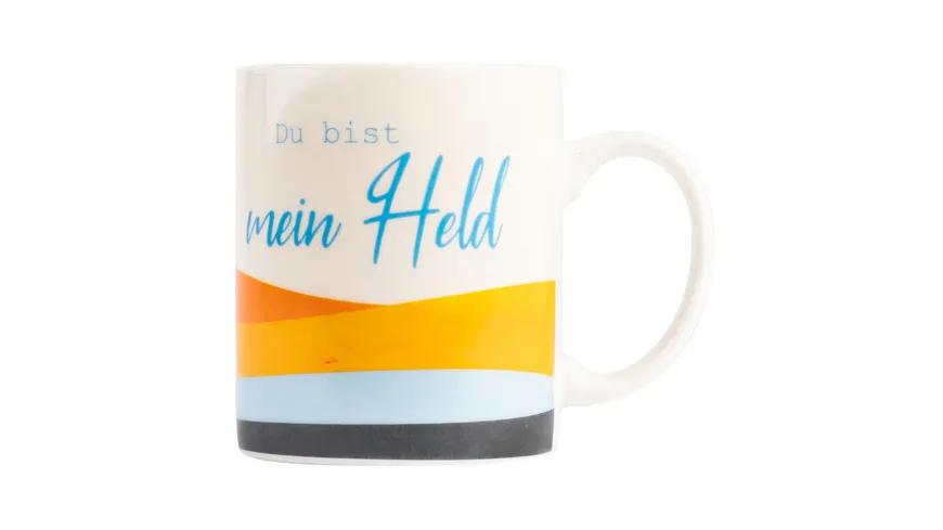 p os Kaffeebecher Mein Held bunt