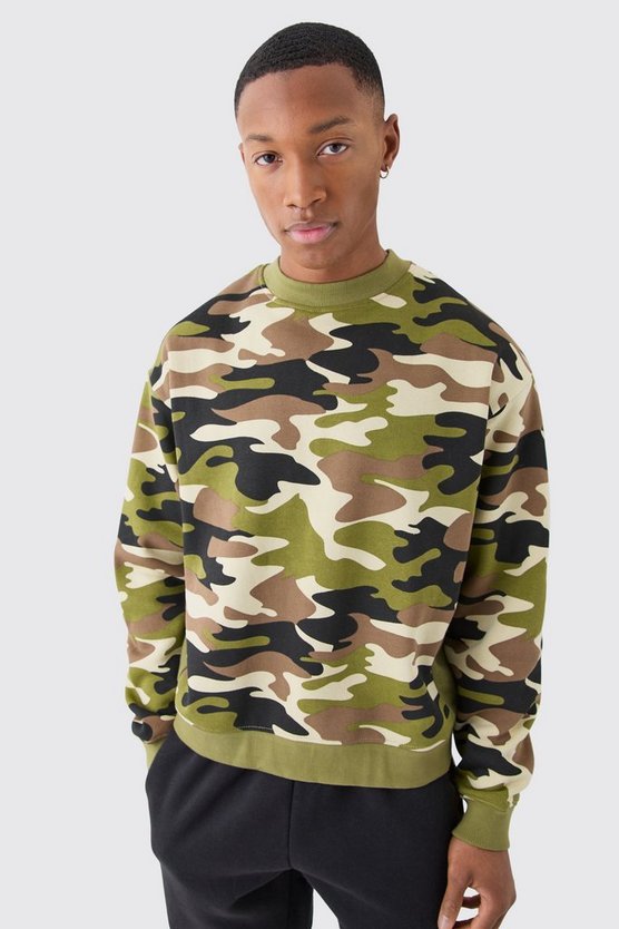Kastiges Oversize Camouflage Sweatshirt