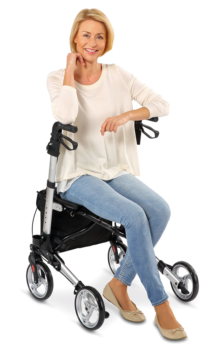 ANTAR Alu Vierrad-Rollator Leichtgewicht AT51006