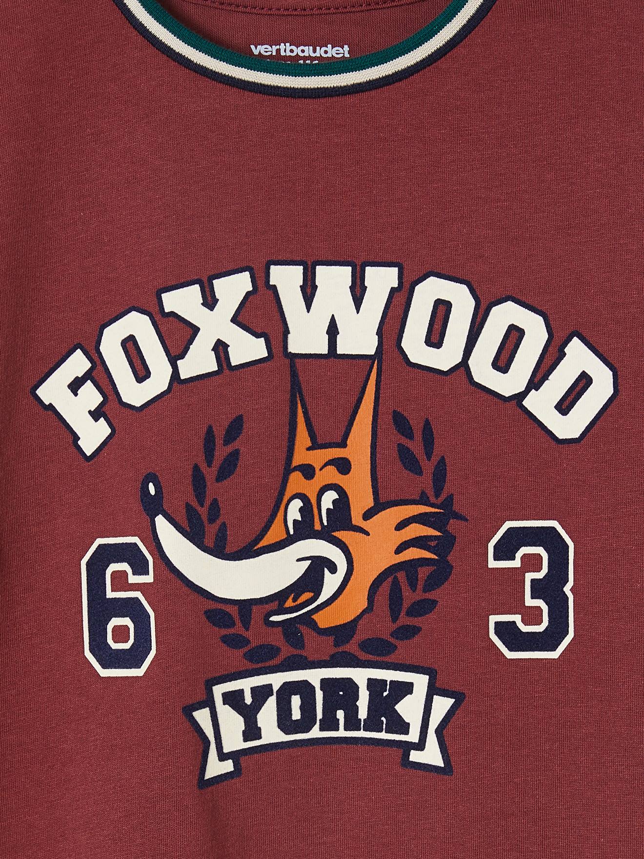 Vertbaudet Jungen T-Shirt, Fuchs - bordeaux