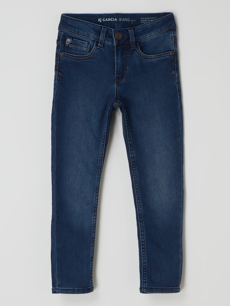 Super Slim Fit Jeans mit Stretch-Anteil Modell 'Xevi' in jeans