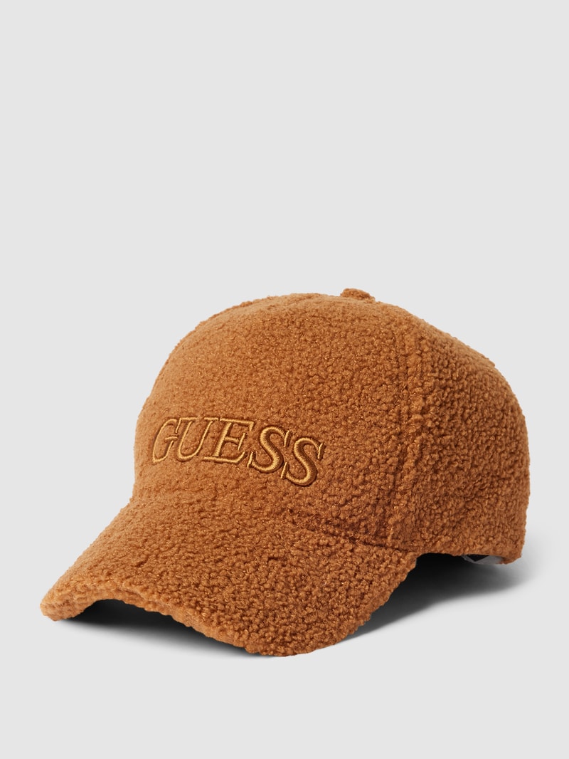 Basecap aus Teddyfell in camel