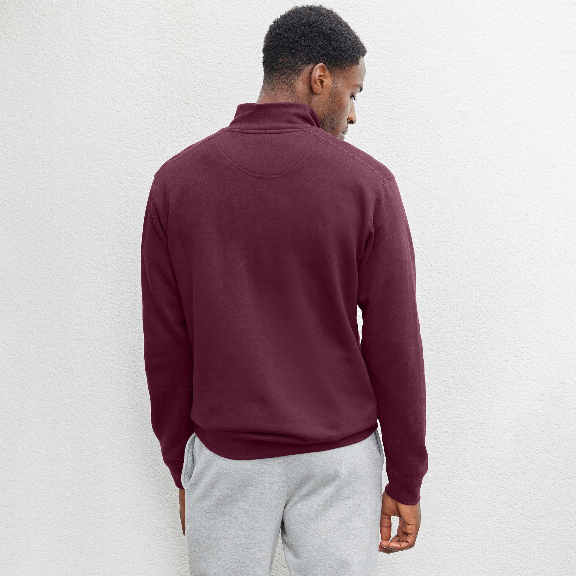 Sweat molleton col camionneur zippé