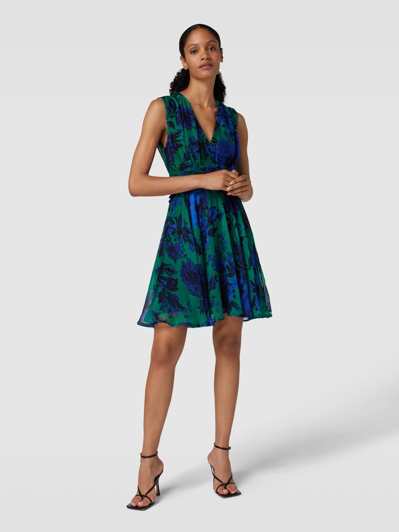 Cocktailkleid mit Volants Modell 'ABITO' in blau