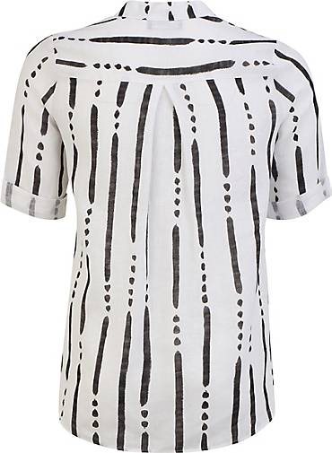 Doris Streich Bluse Bluse mit breitem V-Ausschnitt