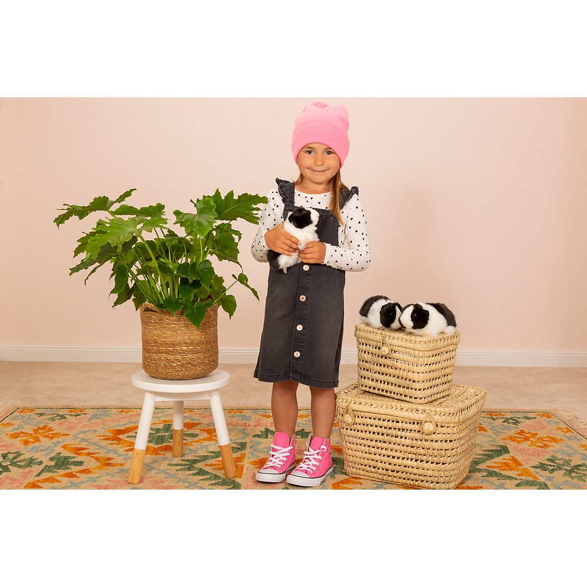 Meerschweinchen schwarz/weiß 20 cm