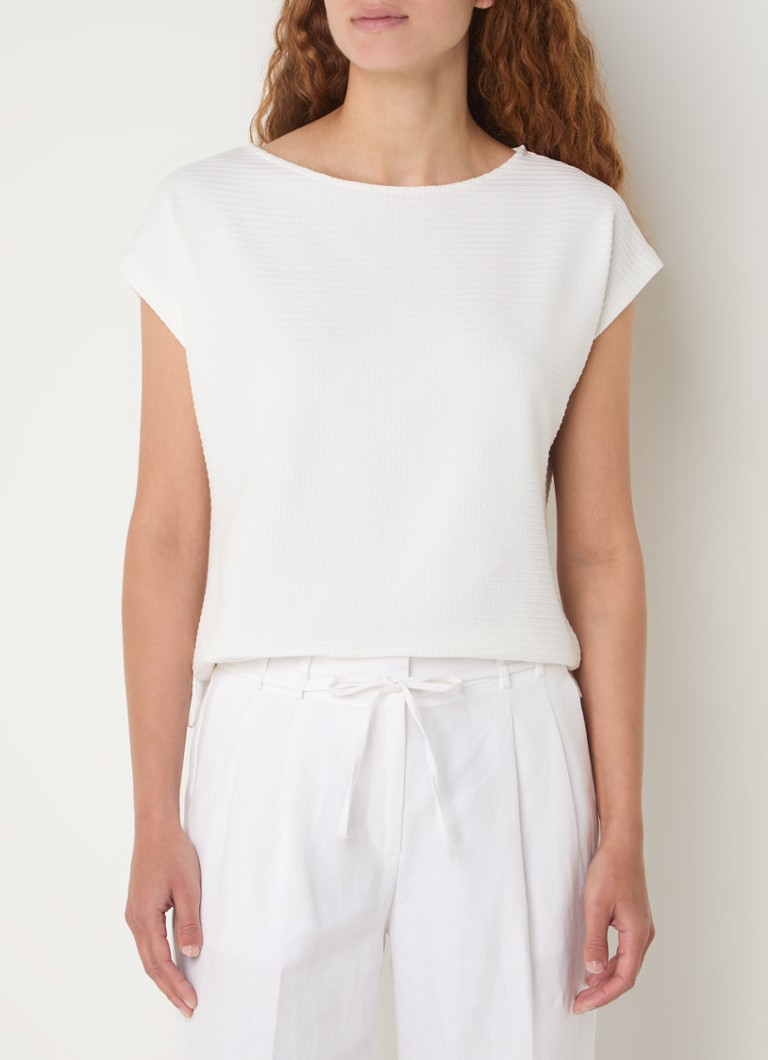 OPUS Suhila textured T-shirt