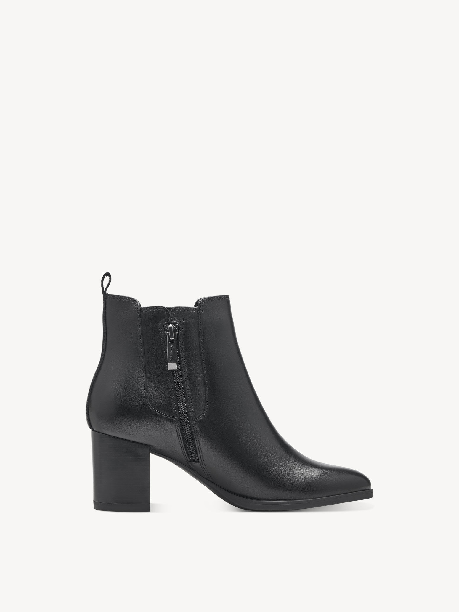 Bottine Chelsea en cuir - noir