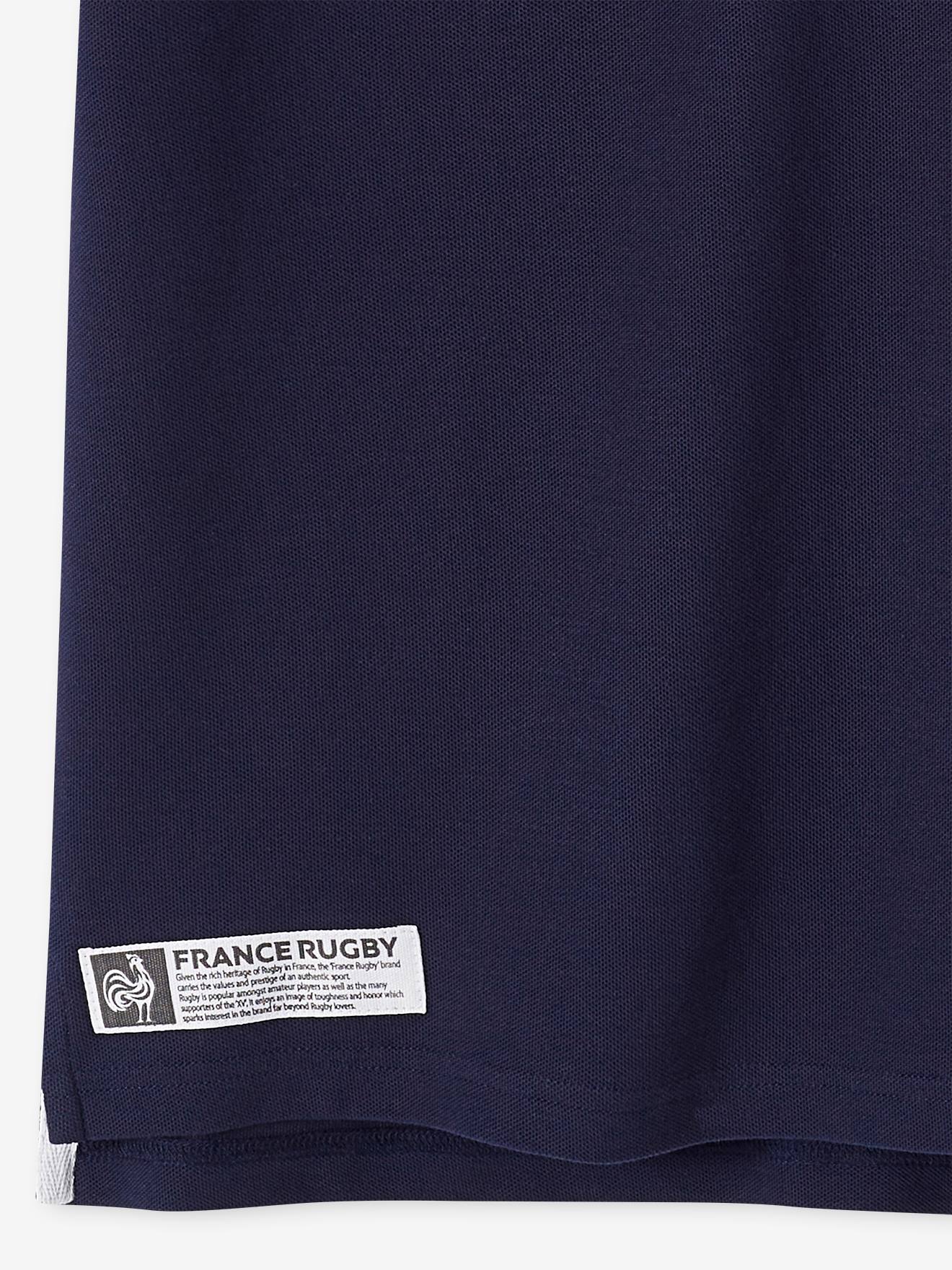 Polo manches courtes France Rugby® adulte marine