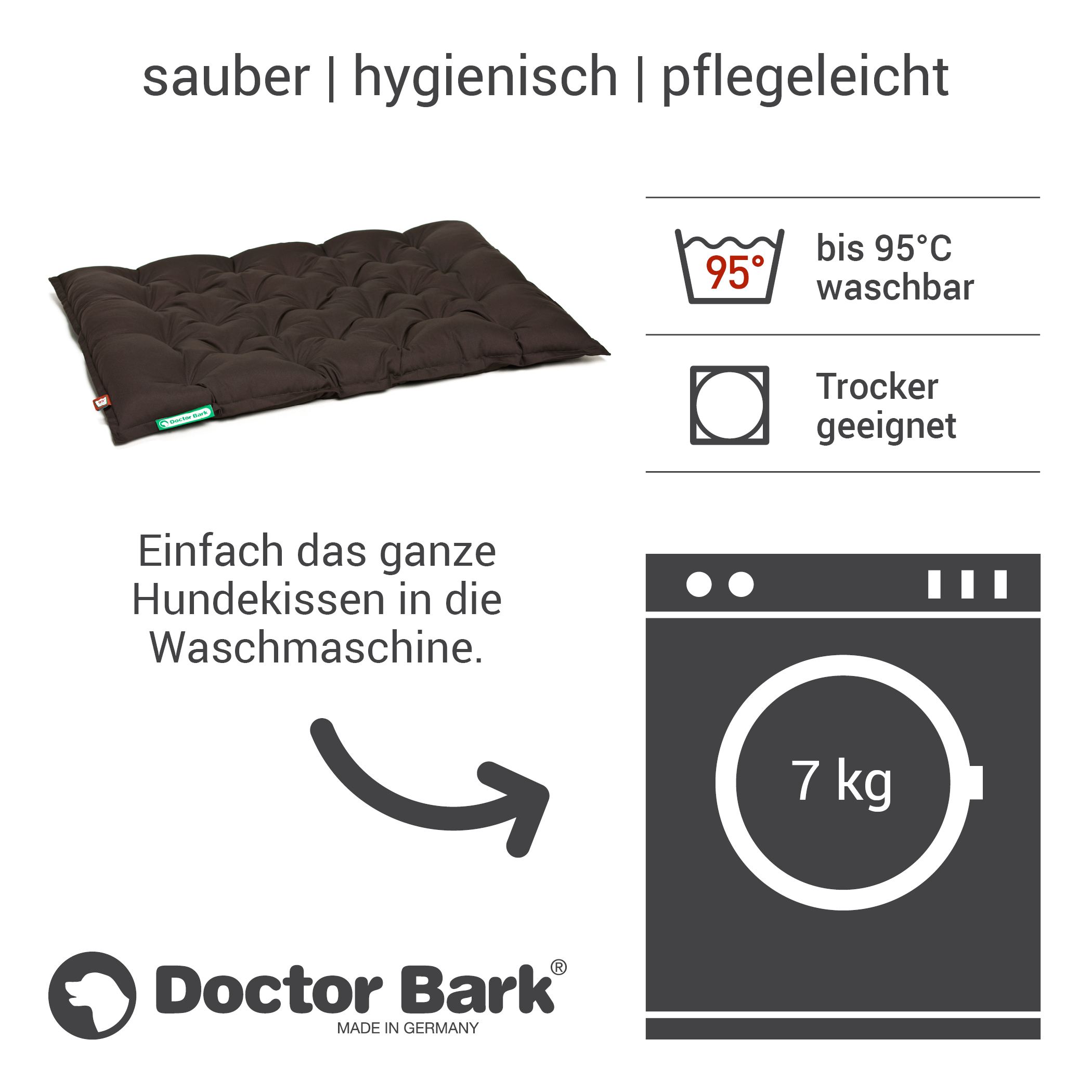 Doctor Bark Hundekissen Doctor Bark Liegekissen Urban sandbraun XL