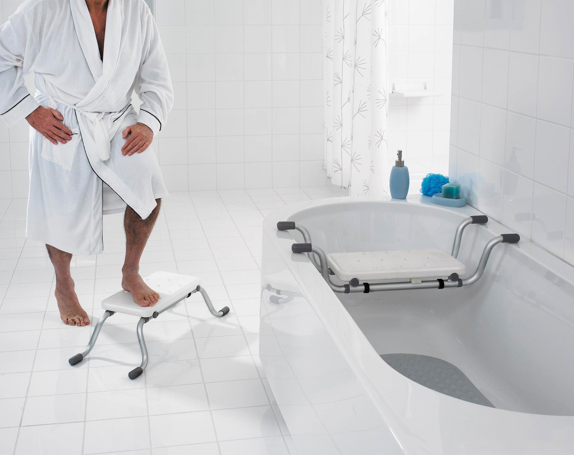 Ridder Badewannensitz Eco, belastbar bis 150 kg, 2-in-1, als Sitz und Schemel nutzbar