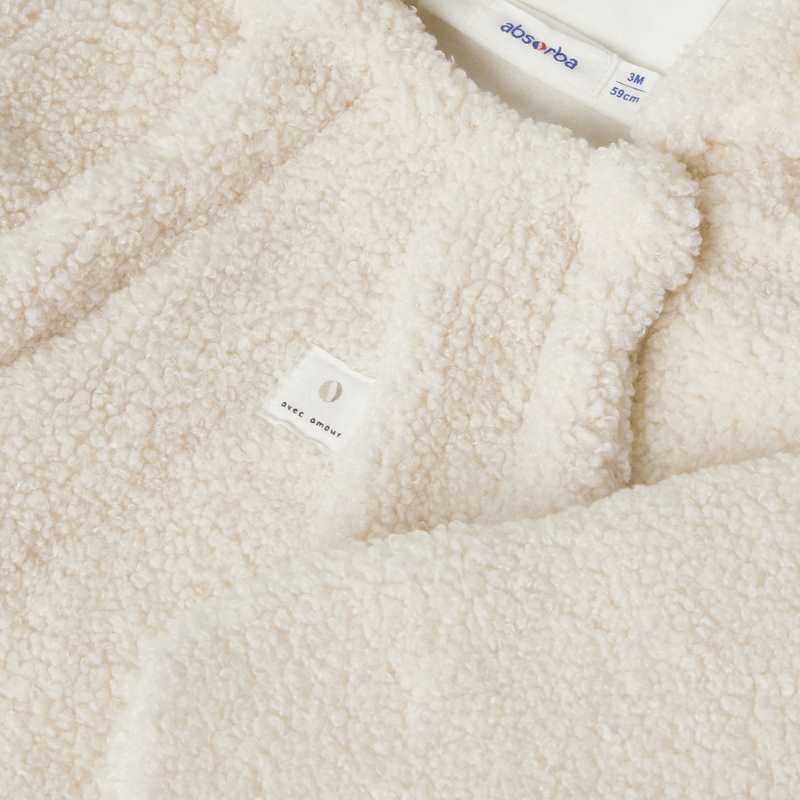 Combipilote en sherpa blanche naissance Absorba