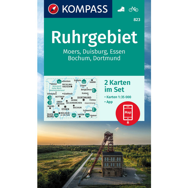 KOMPASS WANDERKARTE 823 RUHRGEBIET