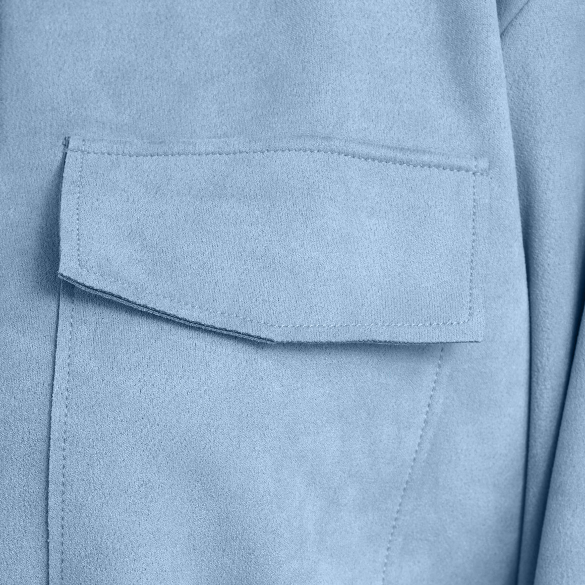 Damen Veloures-Overshirt mit zwei Taschen