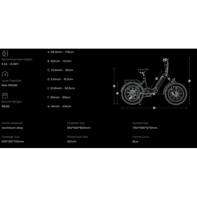 DYU 20 4.0 Fat Tire Electric Bike for Adults, 500W 48V 14AH, LG Battery, Shimano 7-Speed, Foldable E Bike