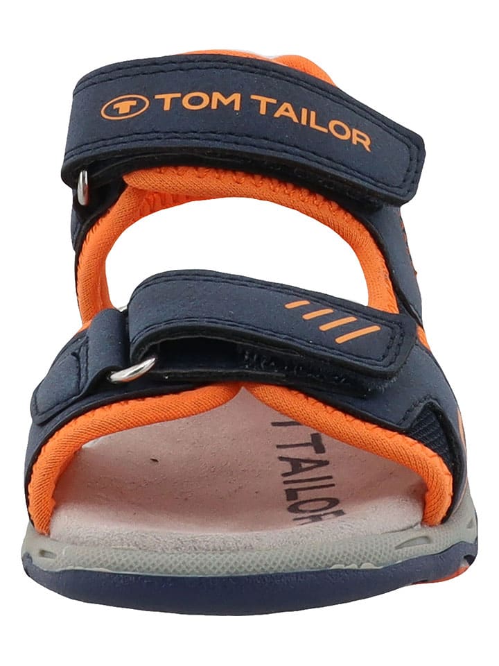 Tom Tailor Sandalen in Dunkelblau/ Orange günstig kaufen