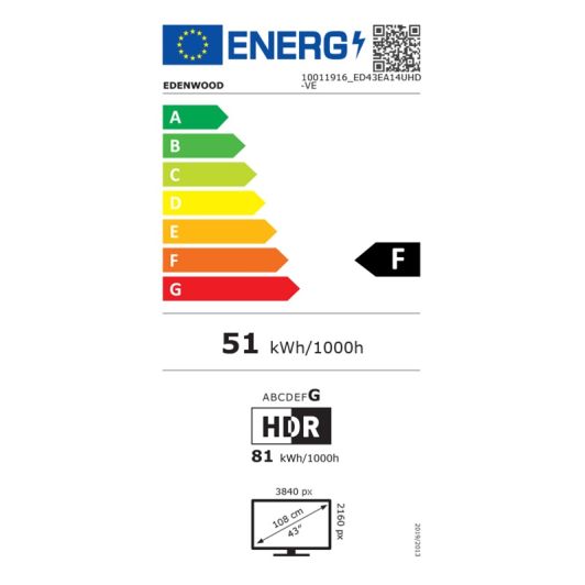 EDENWOOD ED43EA14UHD-VE - TV 43