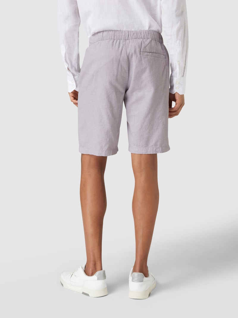 Shorts mit elastischem Bund in hellgrau