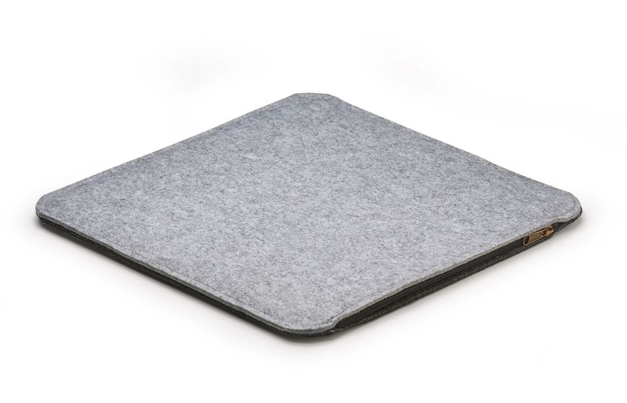 Weles AMARE Sitzkissen Filz , 40 x 40 cm , 4er-Set dunkelgrau / hellgrau