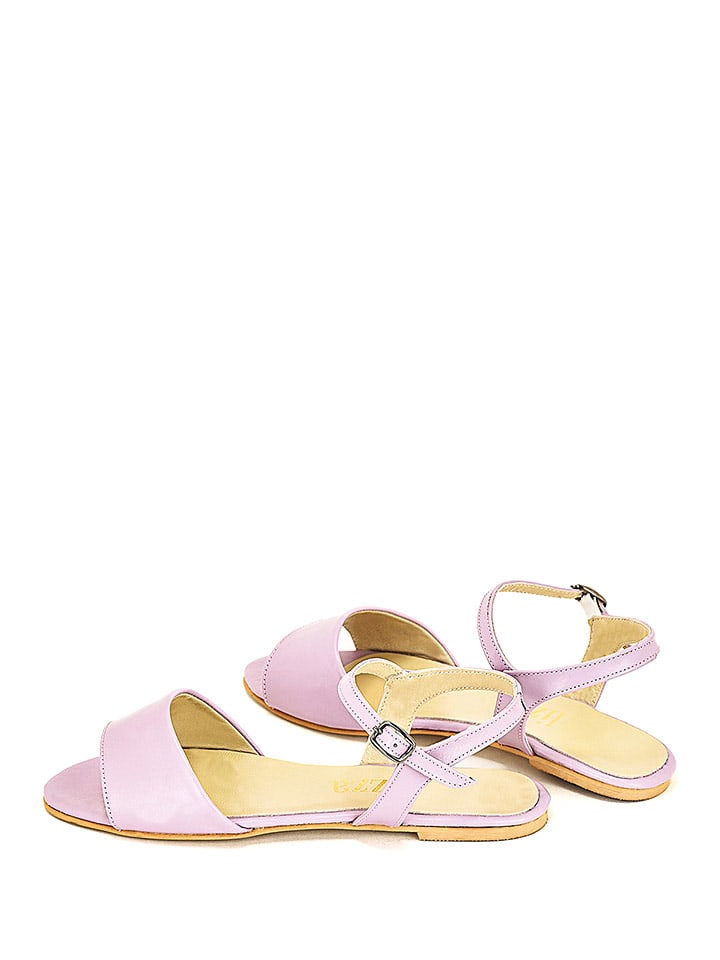 Lizza Shoes Leder-Sandalen in Flieder günstig kaufen