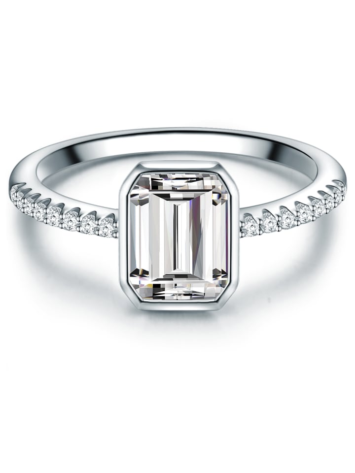 Trilani Ring Sterling Silber Zirkonia weiß in silber günstig kaufen