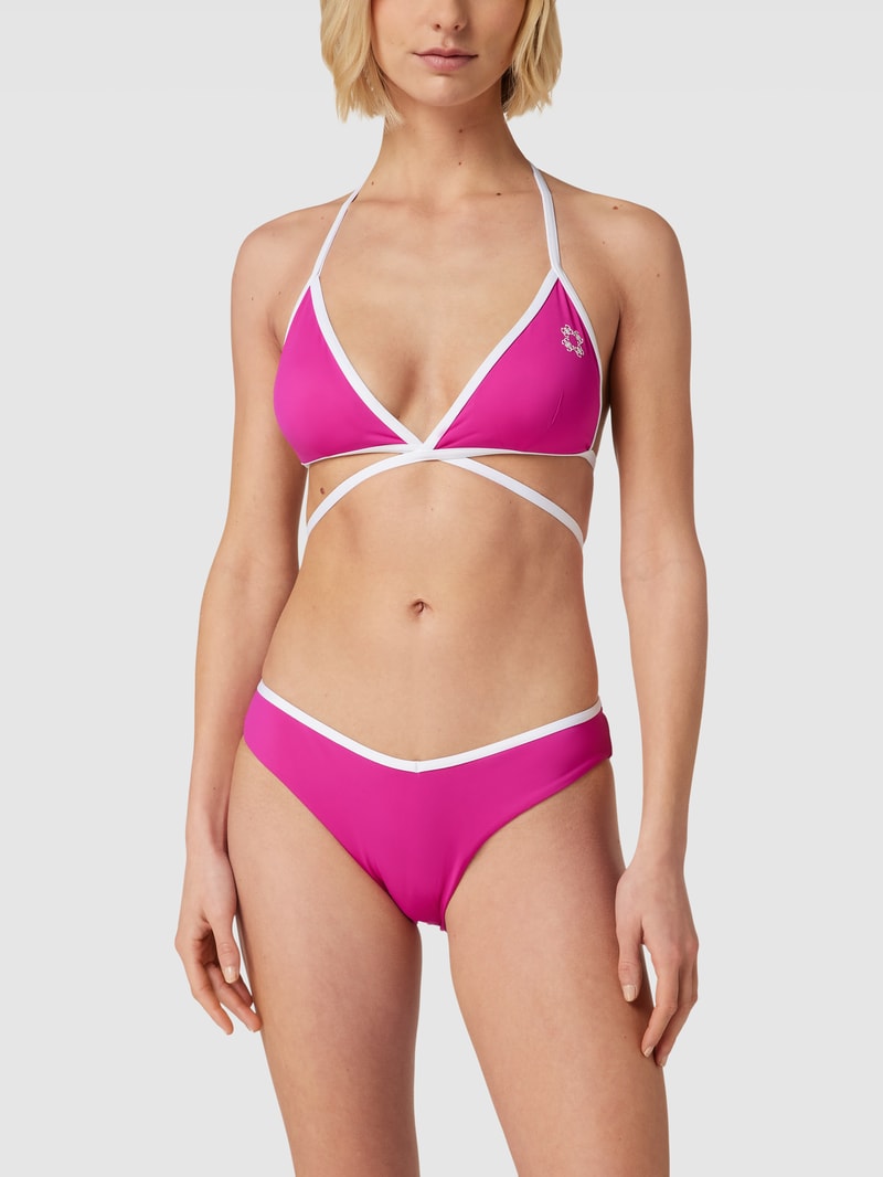 Bikini-Oberteil mit Schnürverschluss Modell 'SPORTY CHIC' in pink