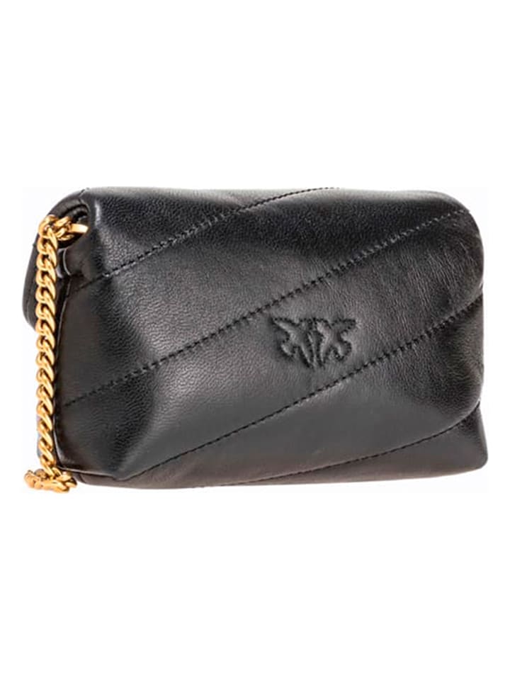 Pinko Leder-Umhängetasche in Schwarz - (B)14 x (H)8 x (T)4 cm günstig kaufen onesize