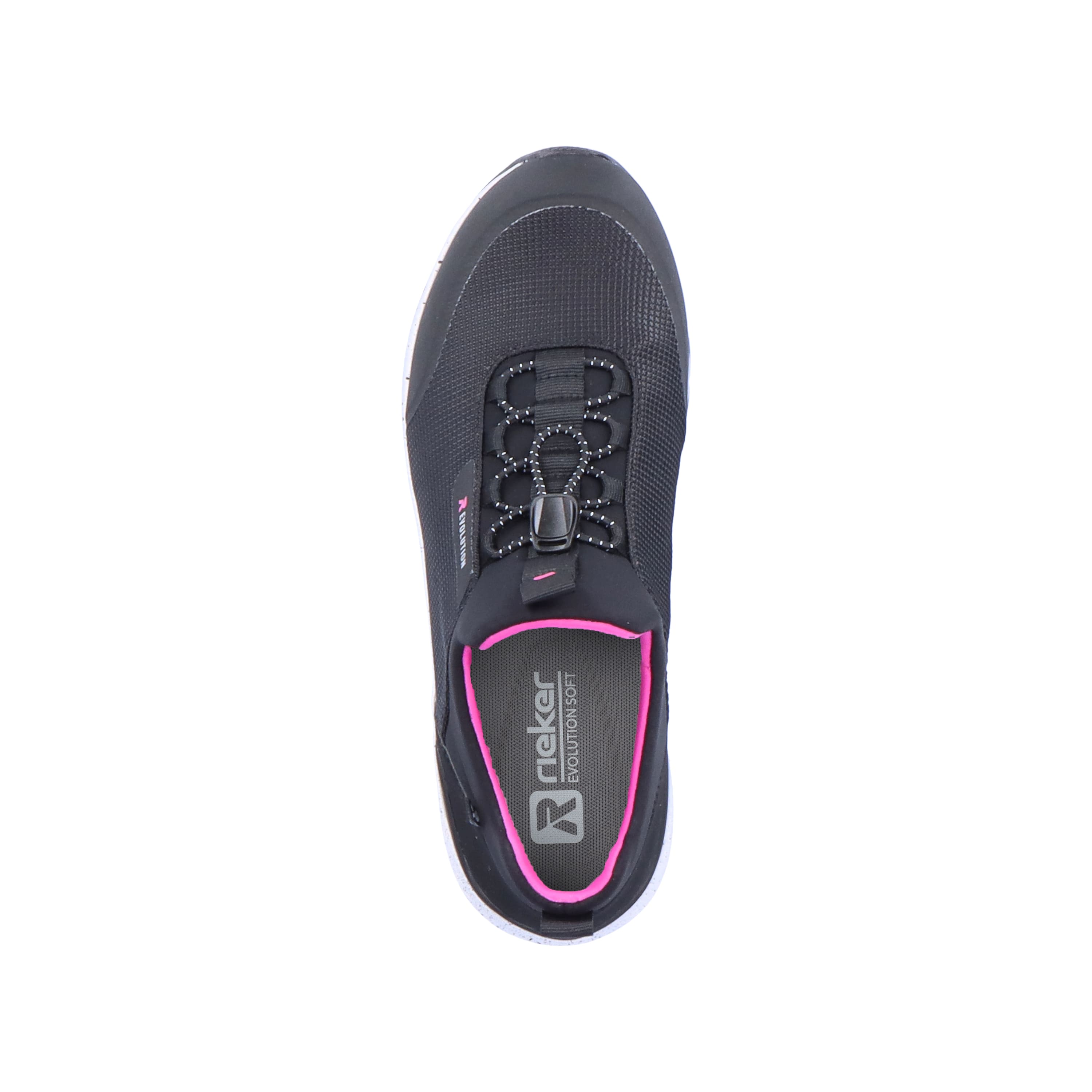 Rieker Damen Slipper urban-black flamingo-pink