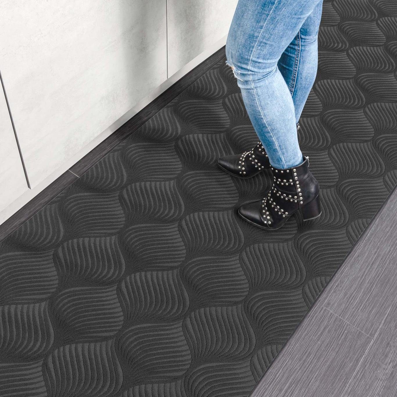 Küchenläufer Küchenläufer Teppichläufer Läufer Textil BAKER Premium Ornament Robus, ANRO, Rechteckig, Höhe: 3 mm, Genarbt PVC