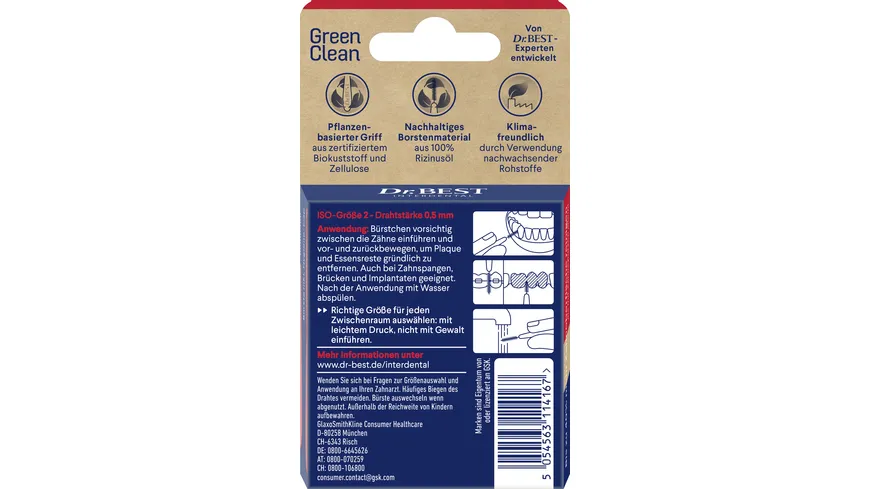 Dr.BEST Interdental GreenClean Size 2 0,5mm