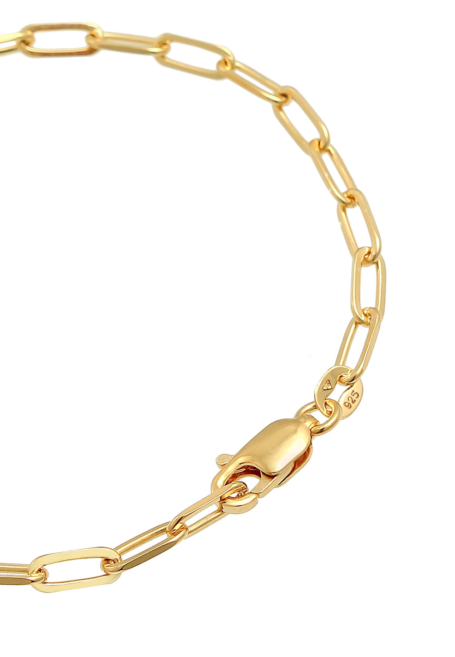 Elli Tendance, cadena ovalada para mujer con forma de corazón y eslabones de plata de ley 925.