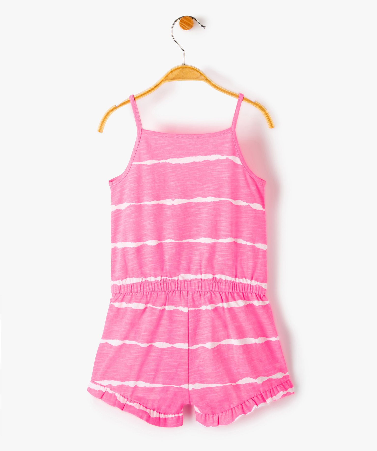 Combishort bébé fille fleurie à bretelles rose | GEMO
