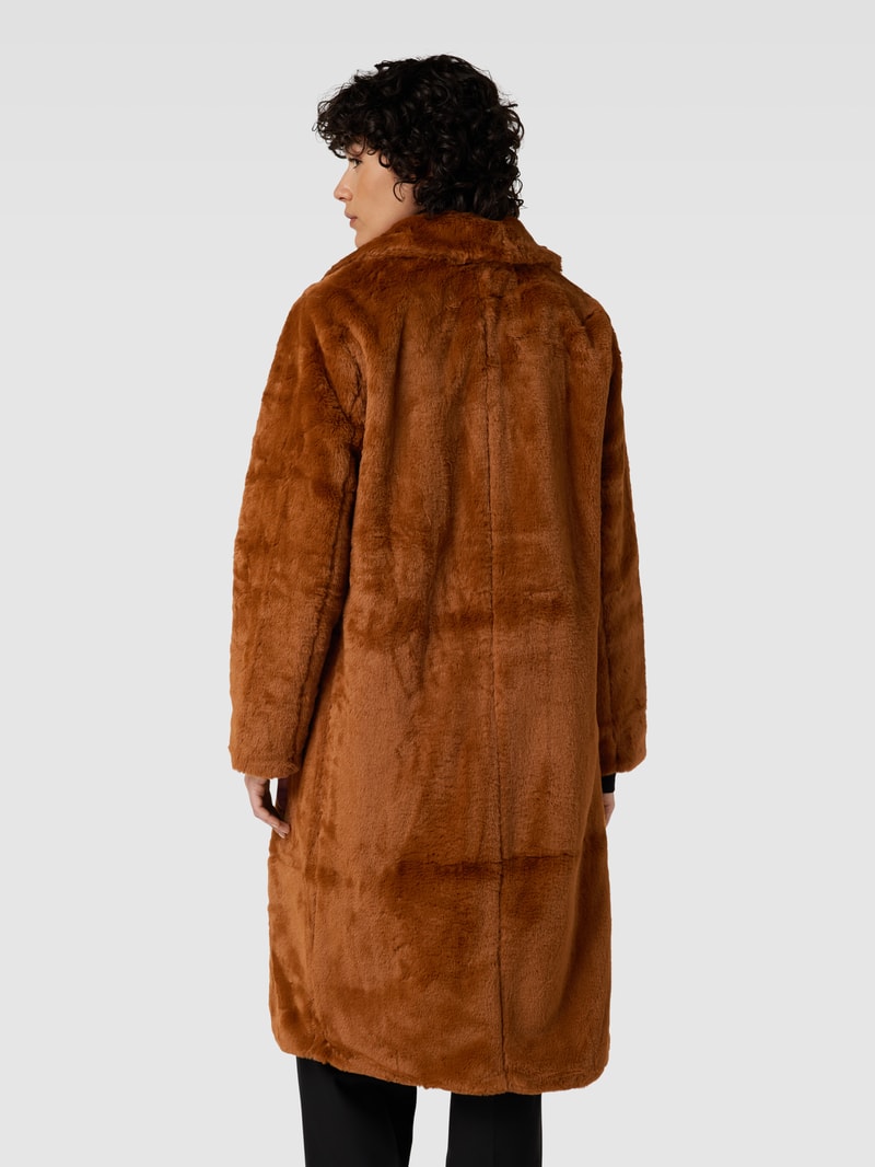 Mantel aus Teddyfell Modell 'Calino' in cognac