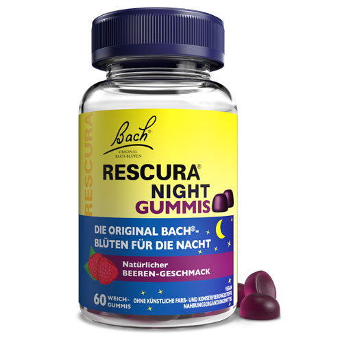 BACHBLÜTEN Original Rescura Night Gummis Beere  60 St  Kaudragees