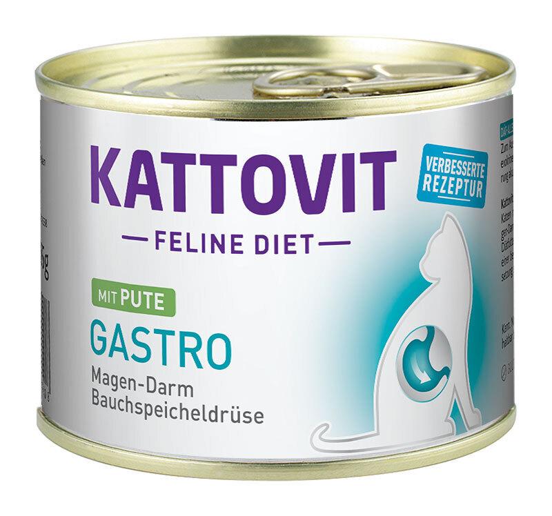 KATTOVIT Schonkost KATTOVIT Feline Diet GASTRO 12x185g Pute
