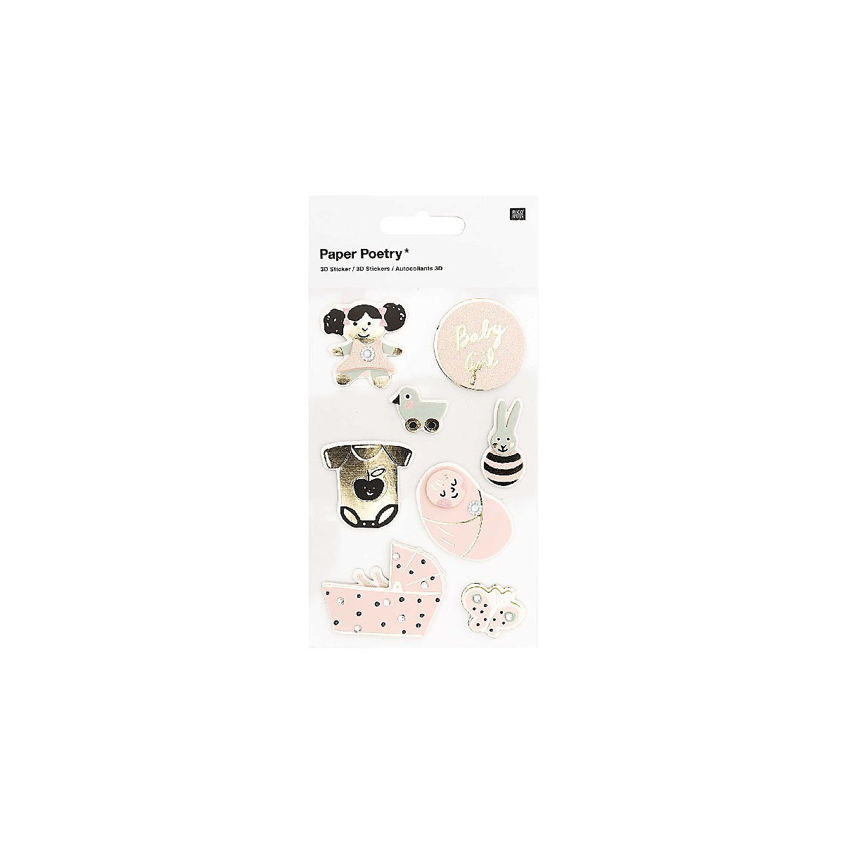 3D Sticker, Baby, Mädchen