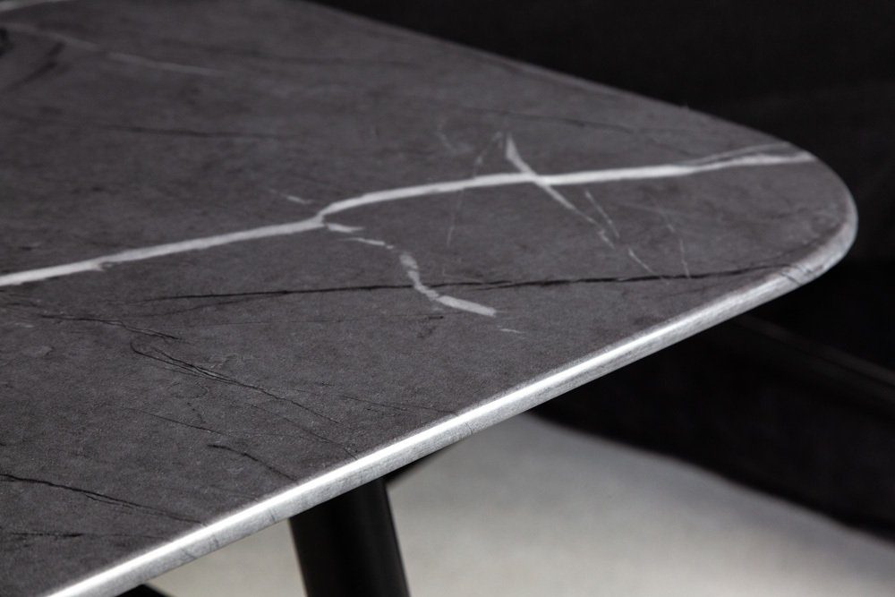 riess-ambiente Couchtisch PARIS 110cm anthrazit / schwarz-gold (Einzelartikel, 1-St), Wohnzimmer · Kristallglas · Marmor-Dekor · Stube