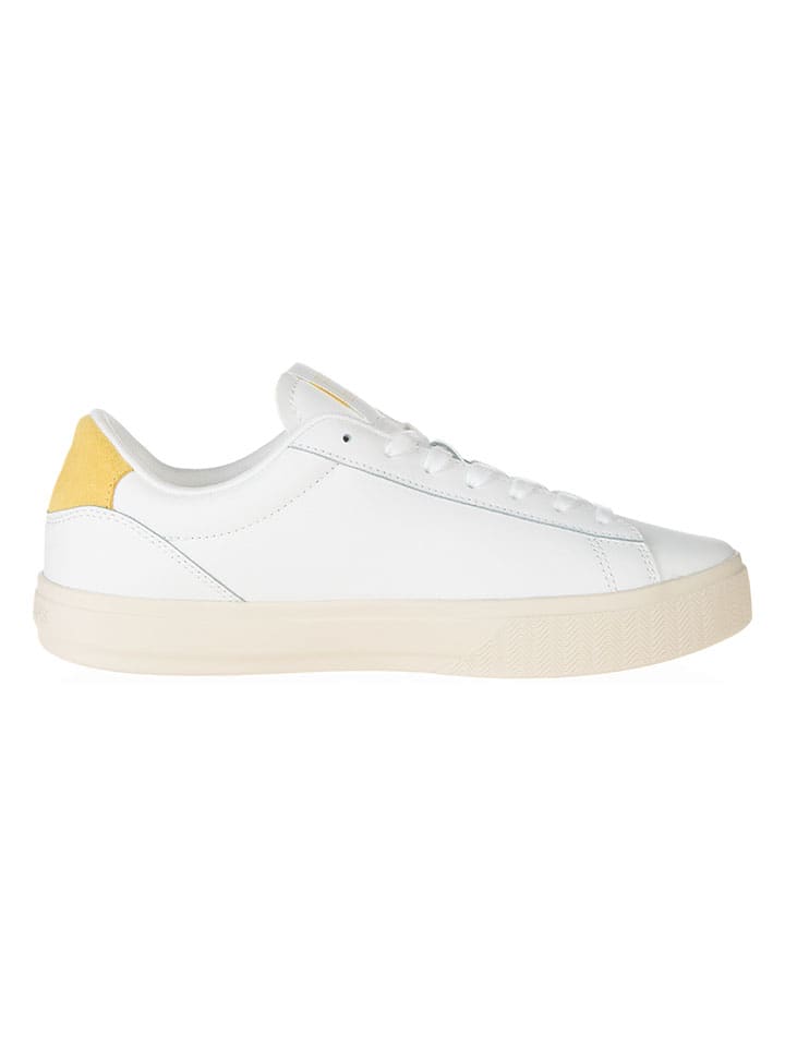 Tommy Hilfiger Shoes Leder-Sneakers in Weiß günstig kaufen